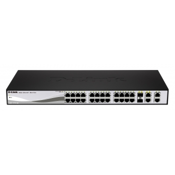 Switch PoE D-Link DES-1210-28P 24xRJ-45 10/100Mbps + 2xRJ-45 10/100/1000Mbps + 2xCombo SFP