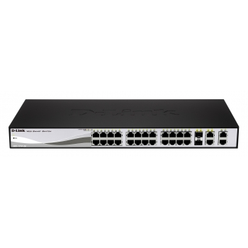 Switch PoE D-Link DES-1210-28P 24xRJ-45 10/100Mbps + 2xRJ-45 10/100/1000Mbps + 2xCombo SFP