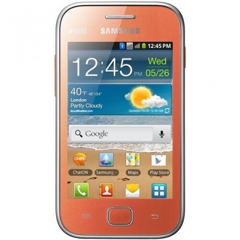 Telefon Mobil Samsung Galaxy Ace S6802 Duos Orange Dual SIM 3.5" 320 x 480 832MHz memorie interna 3GB Camera Foto 5MPxAndroid v2.3 SAMS6802ORG