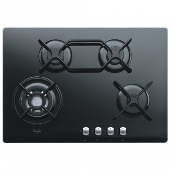 Plita incorporabila Whirlpool AKT476/NB gaz 4 arzatoare 1 Arzator WoK control butoane frontal black