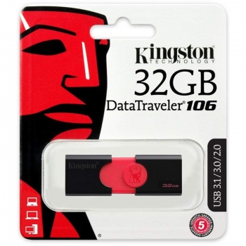 Memorie USB Kingston DataTraveler 106 32GB USB 3.1 Black-Red DT106/32GB