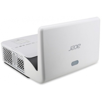 Proiector ACER U5320W, DLP, WXGA 1280x 800, 3000 lumeni, 13.000:1, lampa 3000 ore, HDMI/ MHL, Component, Composit, USB, RJ-45, RS232, greutate 5.5 kg, telecomanda, boxe 2x 10W, kit montare, culoare Alb