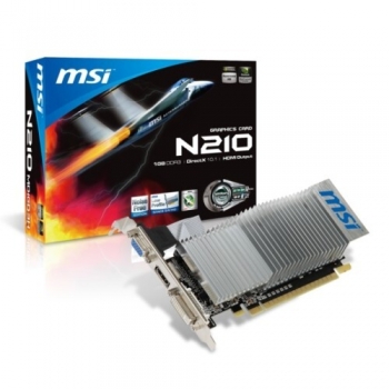 Placa Video MSI nVidia GeForce 210 1GB GDDR3 64biti PCI-E x16 2.0 DVI HDMI VGA N210-MD1GD3H/LP