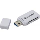 Transcend RDF5 USB 3.0 Memory Card Reader White Slots: SDHC / SDXC / microSDHC/SDXC