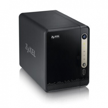 NSA320, HighSpeed Home Storage for 2 SATA HDD, RAID 1/0, JBOD, USB 2.0, 1Gbps LAN, Full Memeo Backup system, DLNA, FTP, BitTorrent Client, black colour, HDD not included