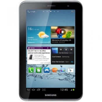 Tableta Samsung Galaxy Tab2 P3110 Titanum Silver ARM Cortex A9 Dual Core 1.0GHz 7" 1024x600 1GB RAM memorie interna 8GB Android 4.0 SAMP31108GBSLV