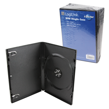 CD-ROM &amp; DVD Case, DVD Single Case, 5pcs.