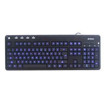 Tastatura A4tech KD-126-1 X-Slim Iluminata LED Blue USB KD-126-1
