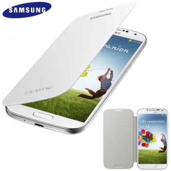 Husa Samsung Flip Cover pentru i9505 Galaxy S IV White EF-FI950BWEGWW