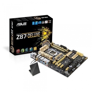 Placa de baza Asus Z87-Deluxe Socket 1150 Chipset Intel Z87 4x DIMM DDR3 2x PCI-E x16 3.0 1x PCI-E x16 2.0 4x PCI-E x1 HDMI DP miniDP 6x USB 3.0 WiFi ATX