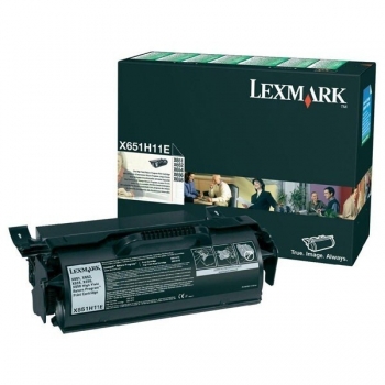 Cartus Toner Lexmark X651H11E Black High Yield Return Program 25000 pagini for X651, X652, X654, X656, X658