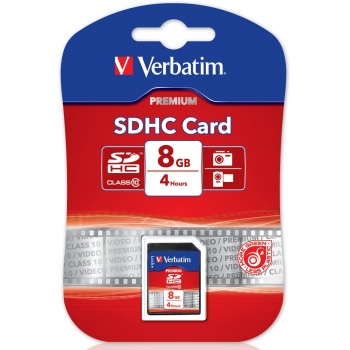 Card Memorie SDHC Verbatim 8GB Clasa 10 43961