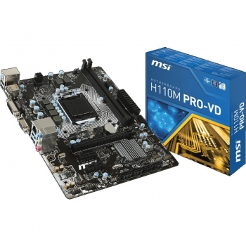 Placa de baza MSI H110M PRO-VD Socket 1151 Intel H110 2x DDR4 VGA DVI mATX