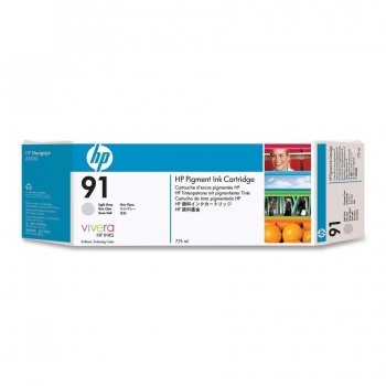 Cartus Cerneala HP Nr. 91 Light Grey Vivera Ink 775 ml for Designjet Z6100 A0 42', Designjet Z6100 A0 60', Designjet Z6100PS A0 42', Designjet Z6100PS A0 60' C9466A