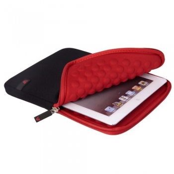 Ultra Protective Sleeve TDM23BLK-RD / for iPad Mini and tablet PCs / Easy-Grip Zipper for quick access / shock absorbing foam paddin g / Material: Neoprene / black with red / Dimensions: 22.5x16x2cm / weight 91g / color: black and red