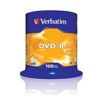 DVD-R VERBATIM 16X 4,70G SP 100PK 43549