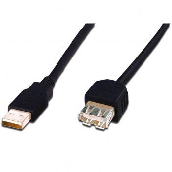 Cablu prelungitor ASSMANN male/female USB 2.0, 1.8m AK-300202-018-S