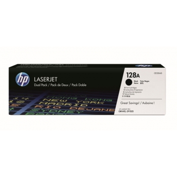 Pachet Cartus Toner HP Nr. 128A Black 2 Bucati 2x 2000 Pagini for Color LaserJet CM1415FN MFP, CM1415FNW MFP, CP1525N, CP1525NW CE320AD