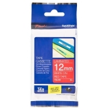 Banda Laminata Brother TZE435 Dimensiune 12mm white on red