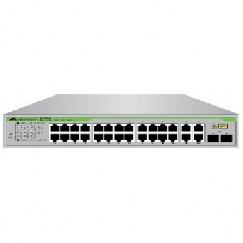AT-FS750/28 | 24 x 10/100 Mbit/s | 2 x SFP COMBO | 2 x 10/100/1000BASE-T | Web Management | Montabil in rack DA