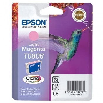 Cartus Cerneala Epson T0806 Light Magenta Claria for Stylus Photo P50, R265, R285 /360,RX560 RX585, PX700W,PX800FW, PX810, PX710 C13T08064011