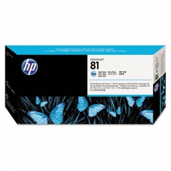 Cap Printare & Cleaner HP Nr. 81 Dye Light Cyan for Designjet 5000/UV, 5500 42', 5500 60', 5500 PS 42', 5500 PS 60', 5500 PS UV 42', 5500 PS UV 60', 5500 UV 42', 5500 UV 60', 5500MFP A0 C4954A