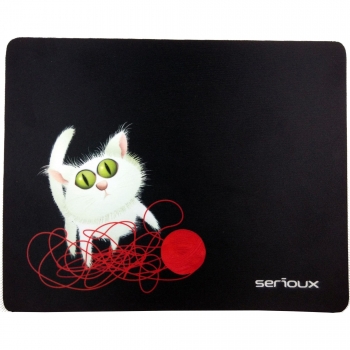 Mouse Pad Serioux Cat and ball of yarn MSP01 black SRXA-MSP01