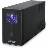 UPS GEMBIRD 1200VA w. AVR, diplay LCD, interfata USB, black,