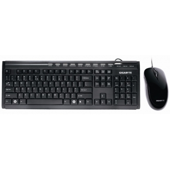 Kit Tastatura+Mouse Gigabyte KM6150 Tastatura Multimedia Mouse Optic 800dpi 3 Butoane USB Black