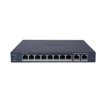Switch 8 porturi Gigabit, Hikvision 8 gigabit PoE DS-3E1510P-EI/M