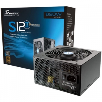 Sursa Sea Sonic S12II-620 Bronze 620W 6x Molex 9x SATA 1x PCI-E PFC Activ SCP, OVP, OPP, OCP 80+ Bronze SS-620GB