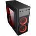 Carcasa Floston Turbo Red, 2x ventilatoare LED Red, Panou lateral transparent, USB 3.0, fara sursa