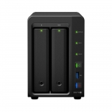 Synology DS716+II, 2-Bay SATA 3G, Q Core 1,6Ghz, 2GB, 2xGbE LAN, 3xUSB3, eSATA