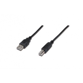 Cable USB2,0 A m / B m dl.1,8m - black ASSMANN AK-300102-018-S