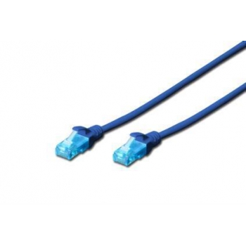DIGITUS Premium CAT 5e UTP patch cable, Length 5m, Color blue