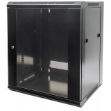 Intellinet Dulap suspendat 19'' 9U/450 mm uși din geam o sing. secțiune, negru