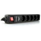 Energenie power strip 5 sockets, 1,5m, black