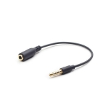 Gembird 3.5 MM 4-PIN audio cross-over adapter cable, black
