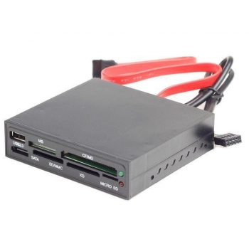 Gembird internal USB card reader/writer with Sata port, black