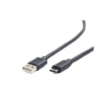 Cablu alimentare si date Gembird, USB 2.0 (T) la USB 2.0 Type-C (T), 1.8m, Negru, CCP-USB2-AMCM-6
