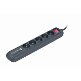 Energenie power strip with USB charger, 5 sockets, USB 2A, 1.5m, black