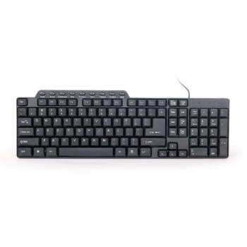 Gembird compact multimedia keyboard KB-UM-104, USB , US layout, black