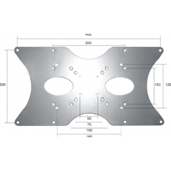 Newstar VESA Conversion Plate from VESA 75x75mm & 100x100mm to 200x100mm, 200x20