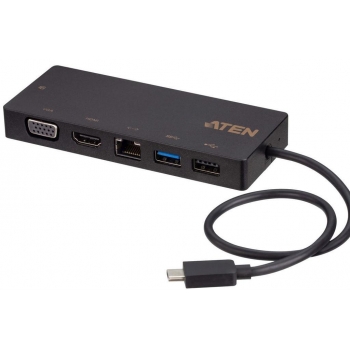 ATEN UH3236 USB-C Multiport Mini Dock with Power Pass-Through