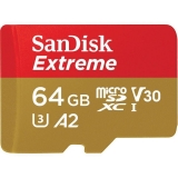 SANDISK EXTREME microSDXC 64 GB 160/60 MB/s A2 C10 V30 UHS-I U3 Mobile