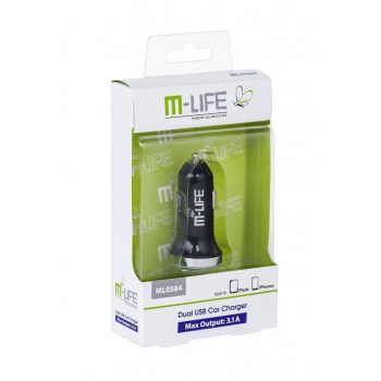 INCARCATOR AUTO M-Life USB 3.1A LED
