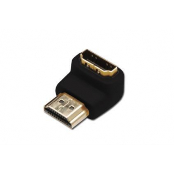 ASSMANN HDMI 2.0 HighSpeed w/Ethernetem Adapter HDMI A angled M HDMI A F black