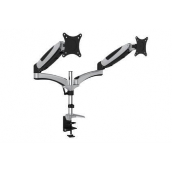 Clamb Mount for Monitors with Gas Spring, 2xLCD, adjustable and rotated 360°