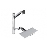 Flexible Wall Mount, 1xLCD+keyboard, max. 27'',  adjustable and rotated 360 