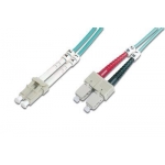 DIGITUS Fiber Optic Patch Cord, LC / SC 3m OM3